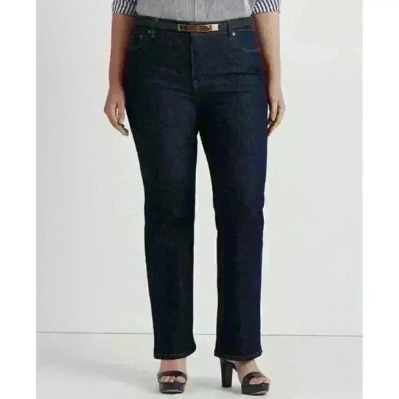 NEW! Lauren Ralph Lauren Women's Plus 18 High-Rise Boot Jean - Picture 1 of 1